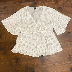 Lily Babydoll Georgette Surplice Blouse Torrid Sz 1